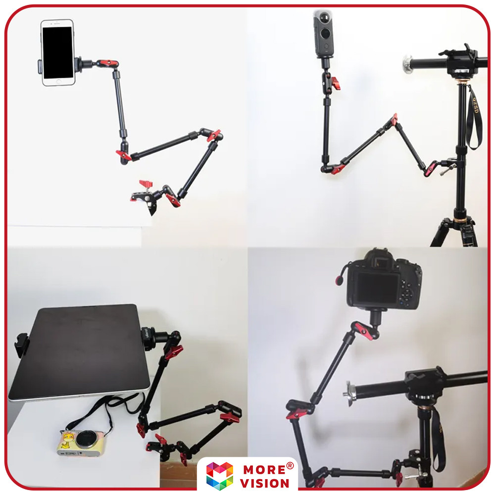 Upgraded Adjustable Magic Arm Stable Extension Stand Clamp Vlog Bracket ...