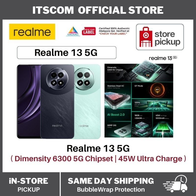 Realme 13 5G Smartphone | 12GB RAM + 256GB ROM | Dimensity 6300 5G ...