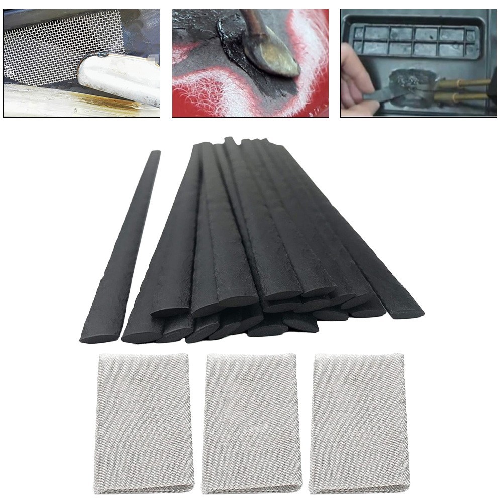 【JDZH】10pcs 23x1cm Plastic Welding Rods with 3 Repair Mesh For PP ...
