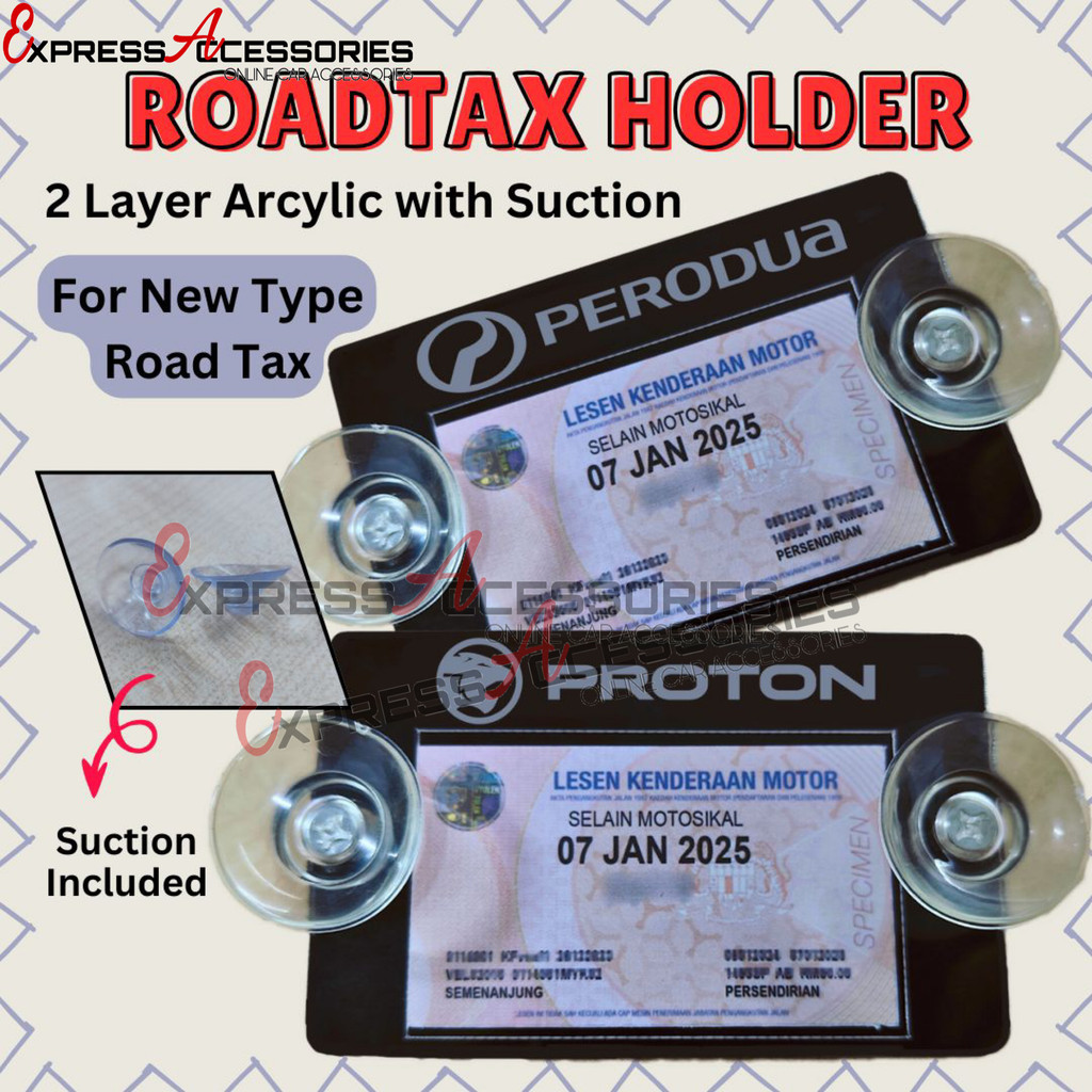 Ready Stock Roadtax Holder Small New Laser Engraving Pemegang Rotek ...