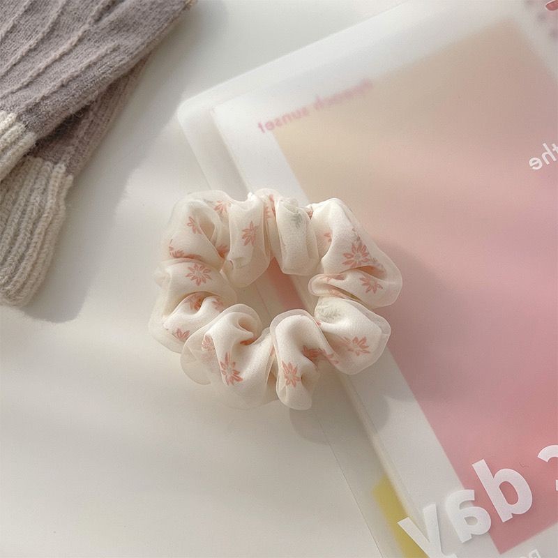 Double mesh gentle flower hair rope super fairy hair band girl ponytail ...