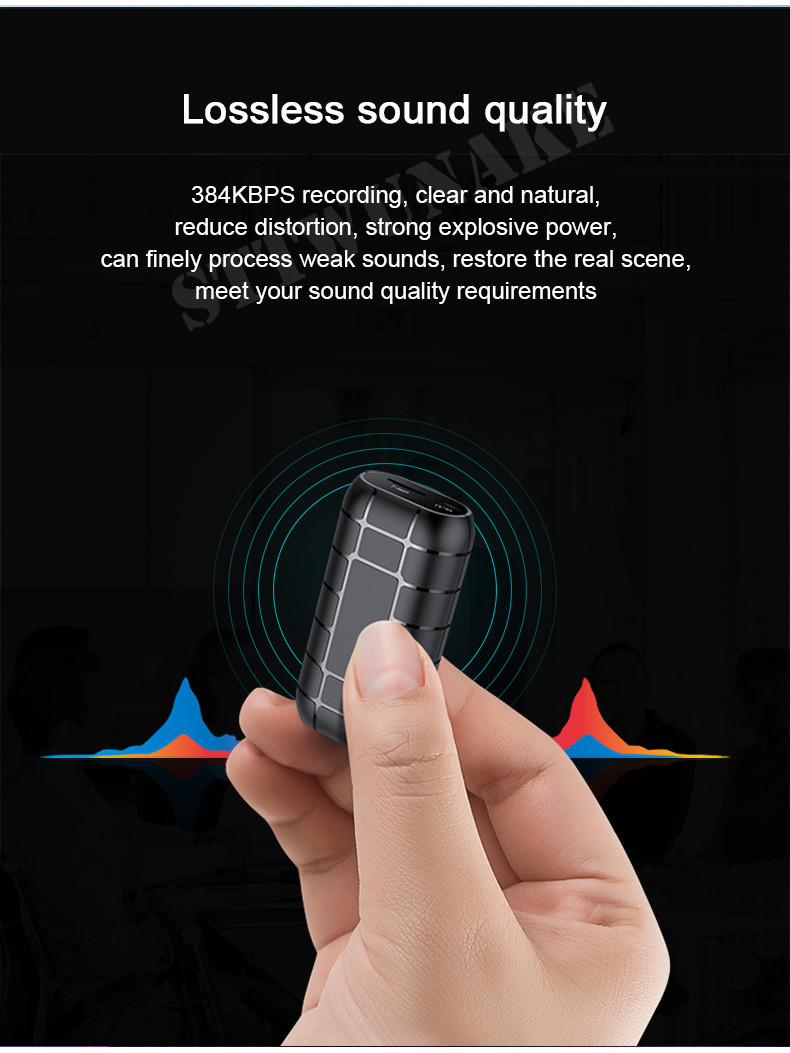 500 Hours Time Mini Voice Activated Recorder Built-in Magnet Spy Small ...