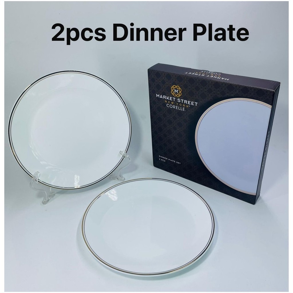 CORELLE 2PC DINNER PLATE/LUNCHEON PLATE/SOUP BOWL/SAUCE DISH