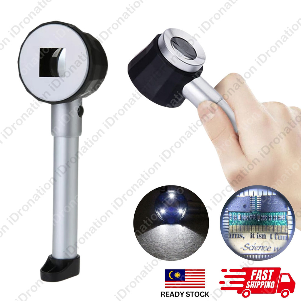 10X Handheld Magnifier Loupe Optical Glass Magnifying Clear Vision ...