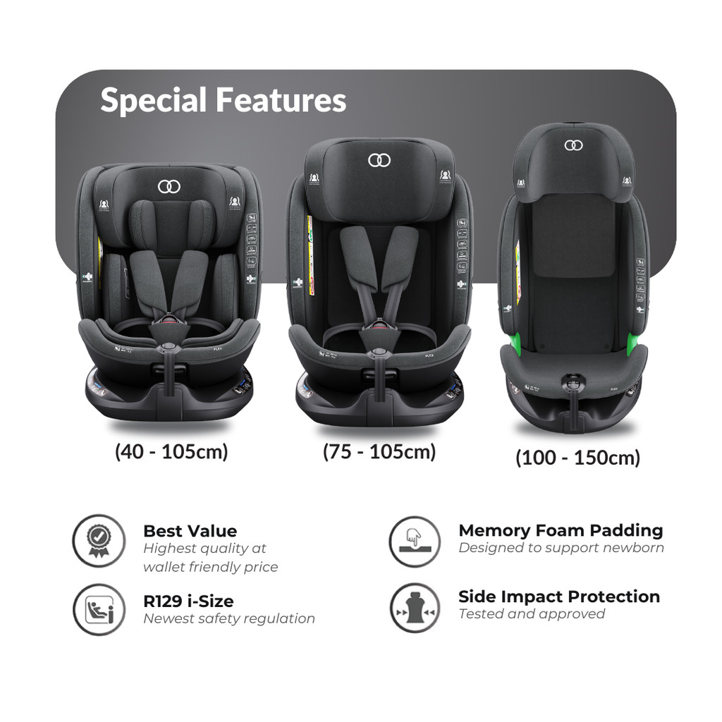 Koopers Flex 360 Baby Car Seat | Shopee Malaysia