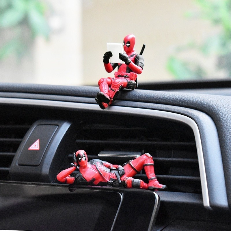 Hot Toys Avengers Anime Figures Deadpool Model Decor Auto Rearview ...