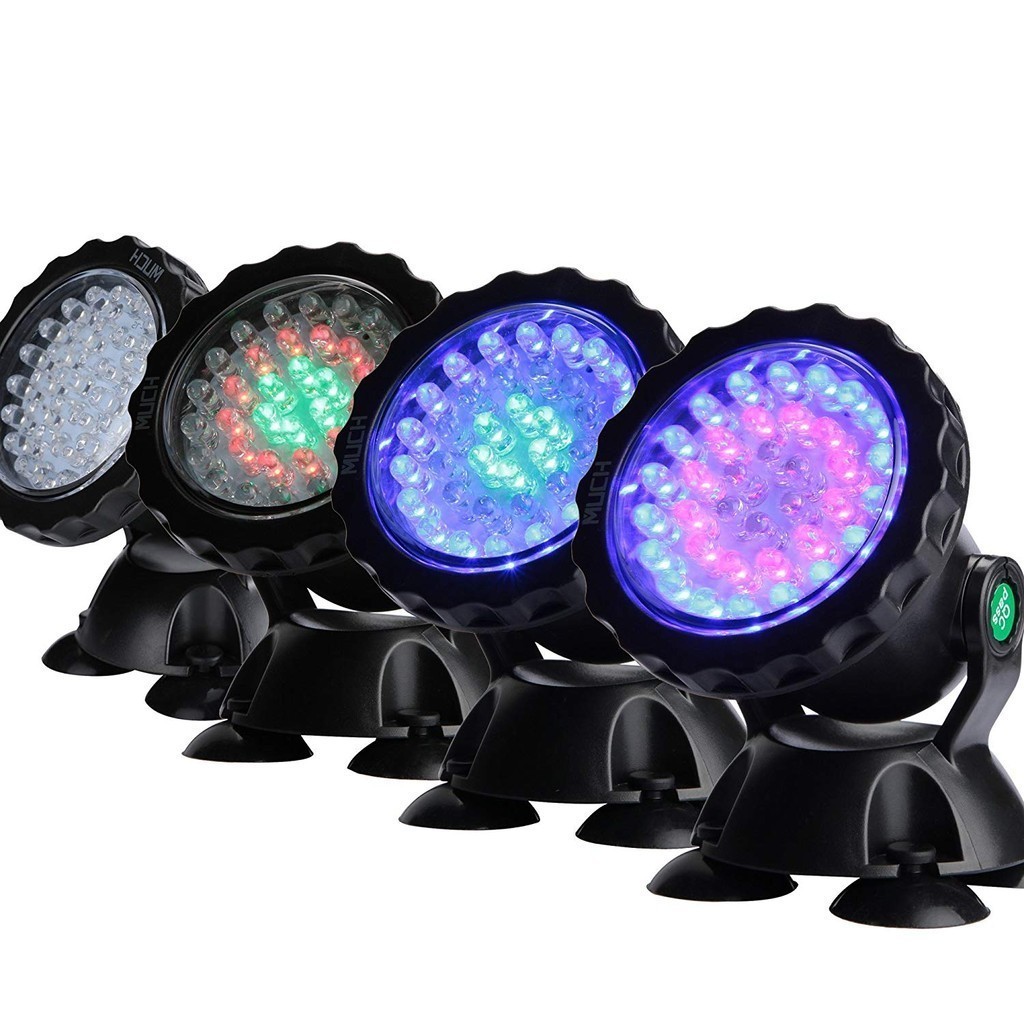 36 LED RGB Submersible Pond Spotlight Remote Control Garden Landscape ...