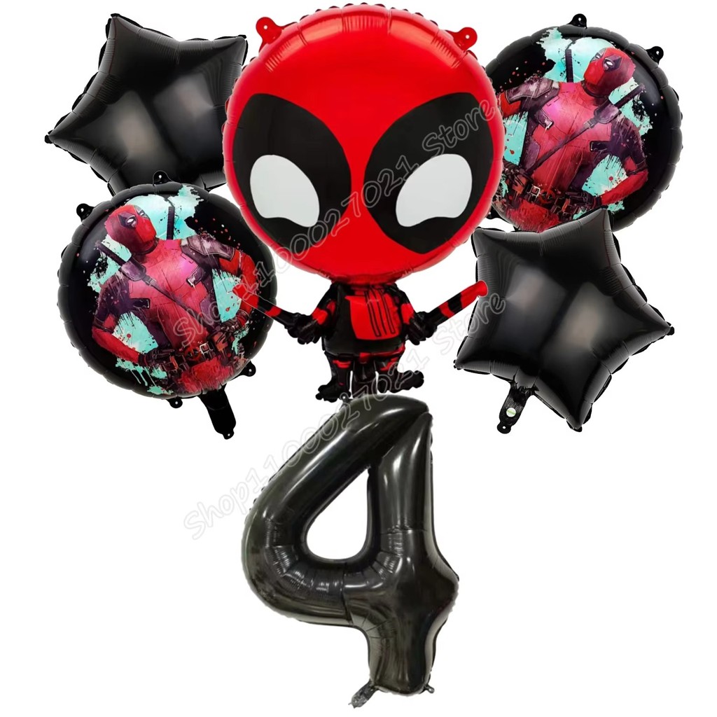 New Deadpool cartoon character party decoration balloon set cute and ...