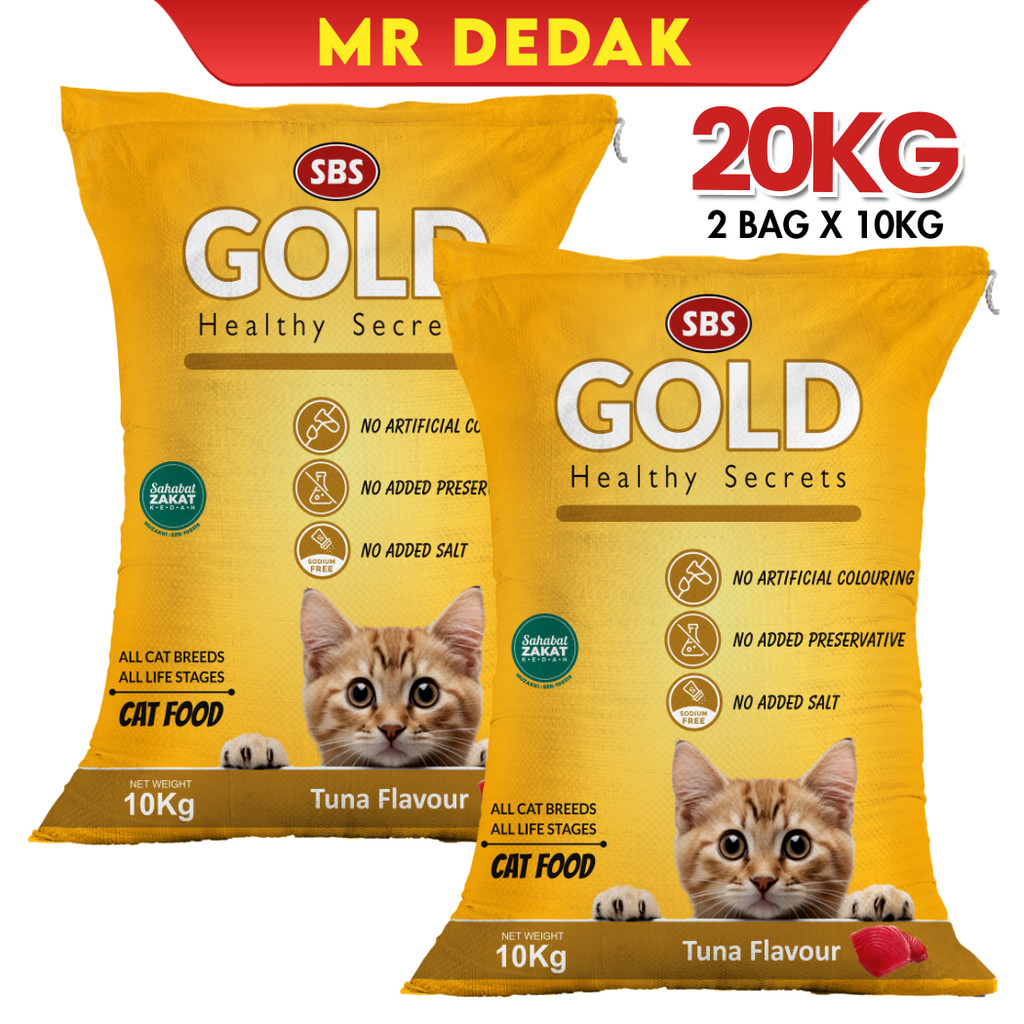 [20KG] SBS GOLD | MAKANAN KUCING PREMIUM MURAH | AGROTERNAK | 2 BAG X ...