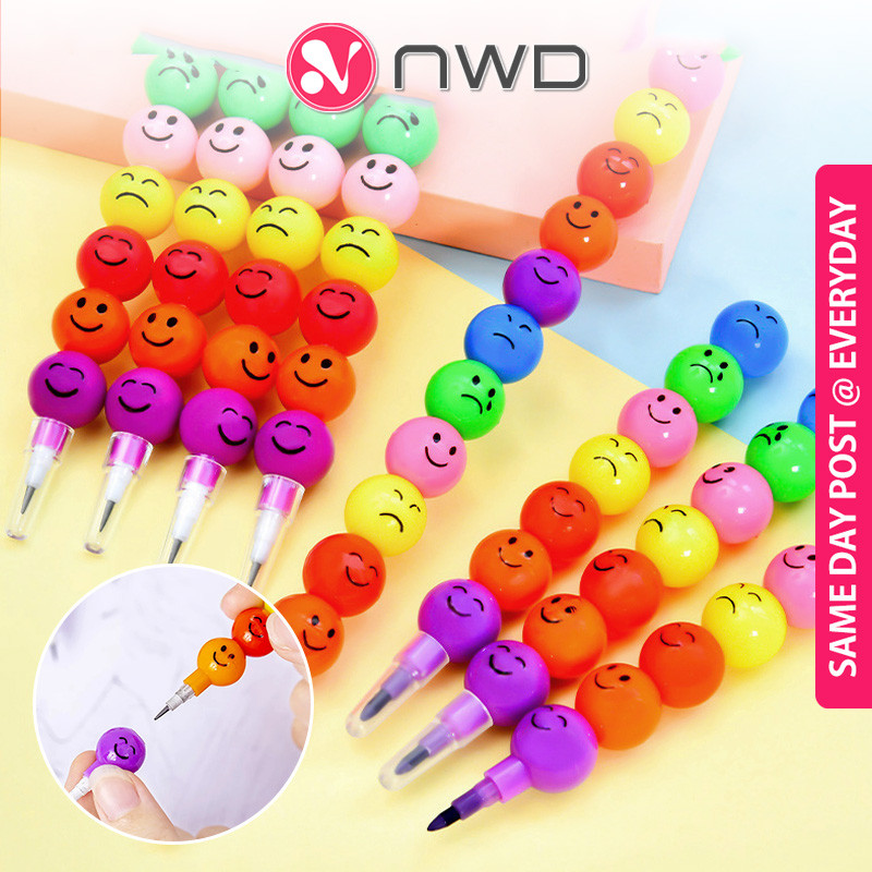 𝗘𝗬𝗘 𝗖𝗔𝗧𝗖𝗛𝗜𝗡𝗚 》Stackable Pencil Crayon Pencils Stationery Doorgift Kids ...