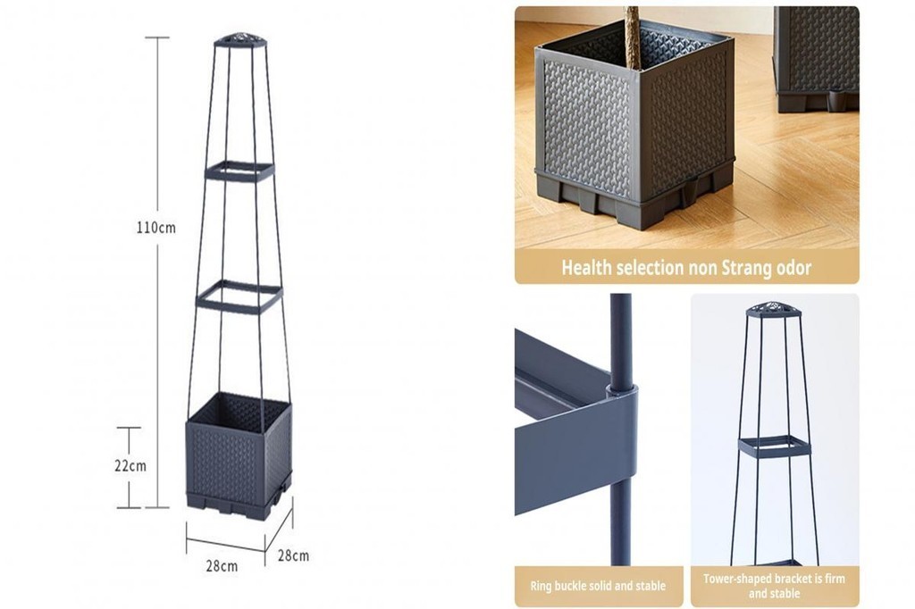 smiles| Tomato Planting Cage Planter Box with Automatic Watering System ...