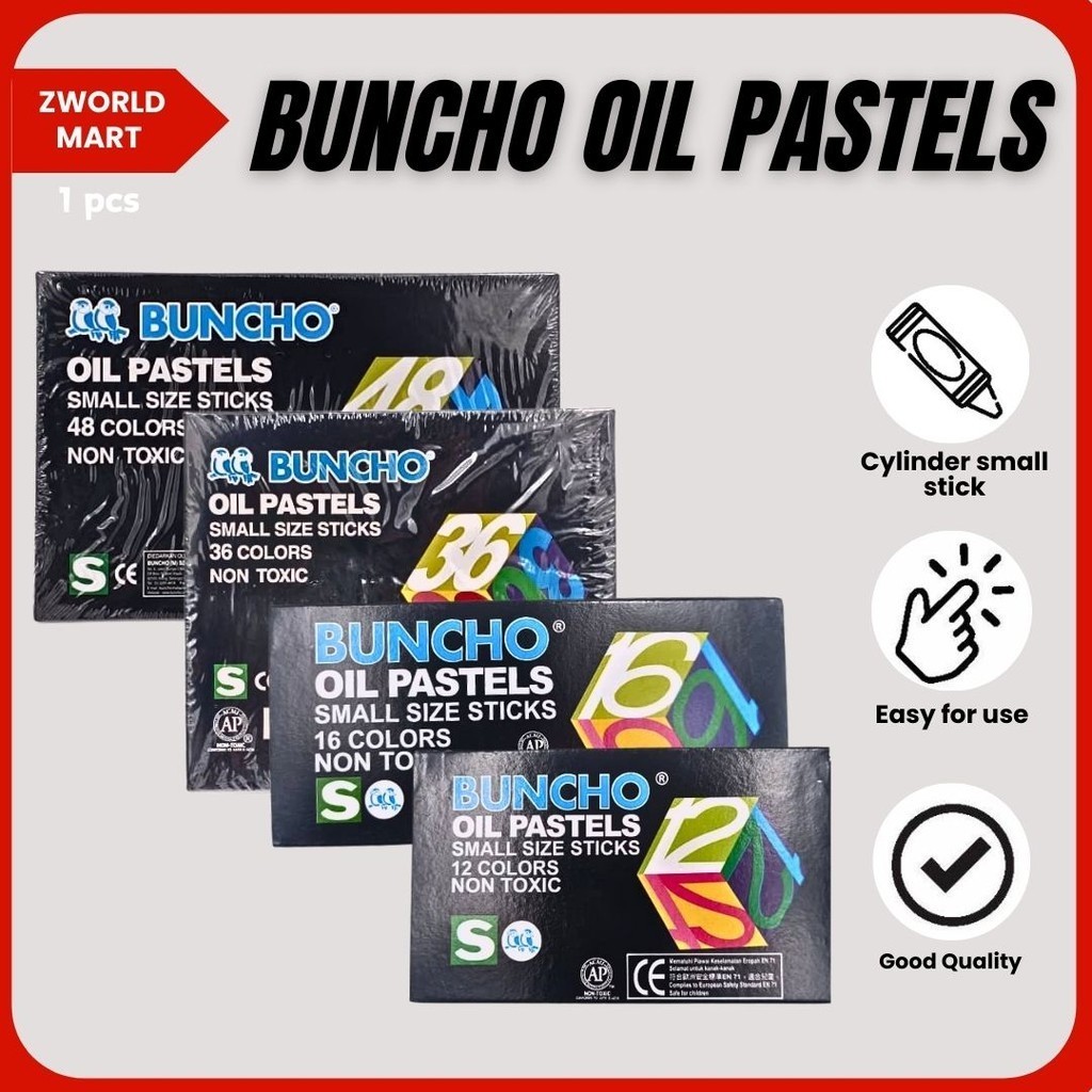 Buncho Oil Pastels / Crayon color / 12 / 16 / 24 / 36 / 48 Color ...