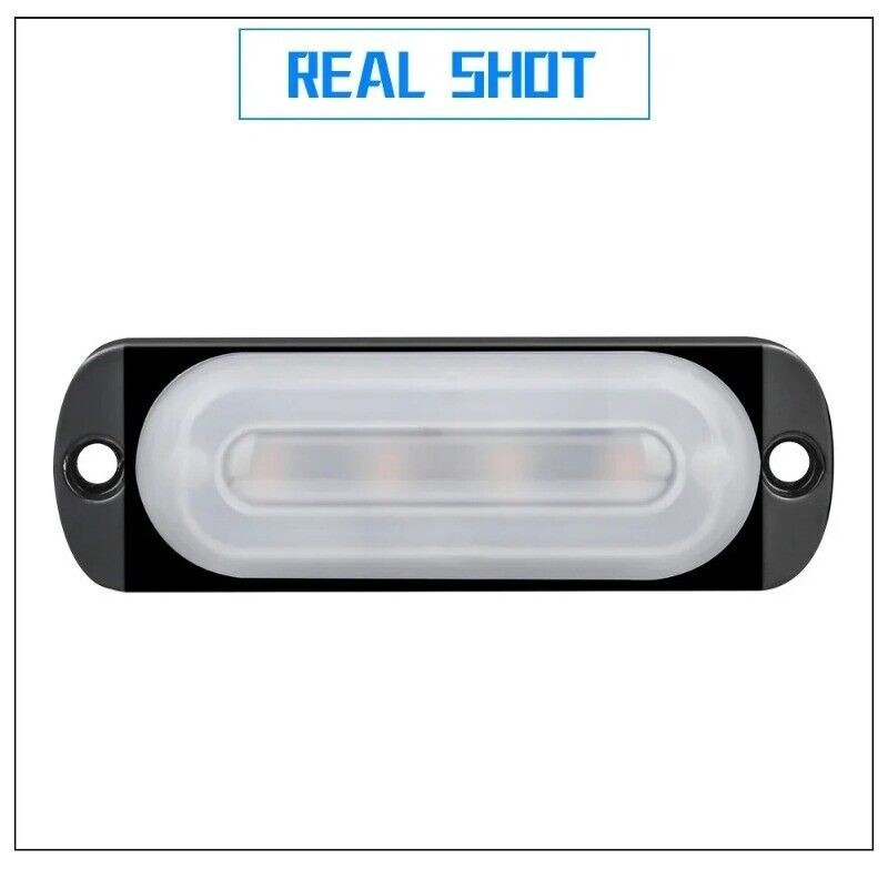 2Pcs Universal 4LED Car Strobe Warning Light Flashing Emergency Light ...