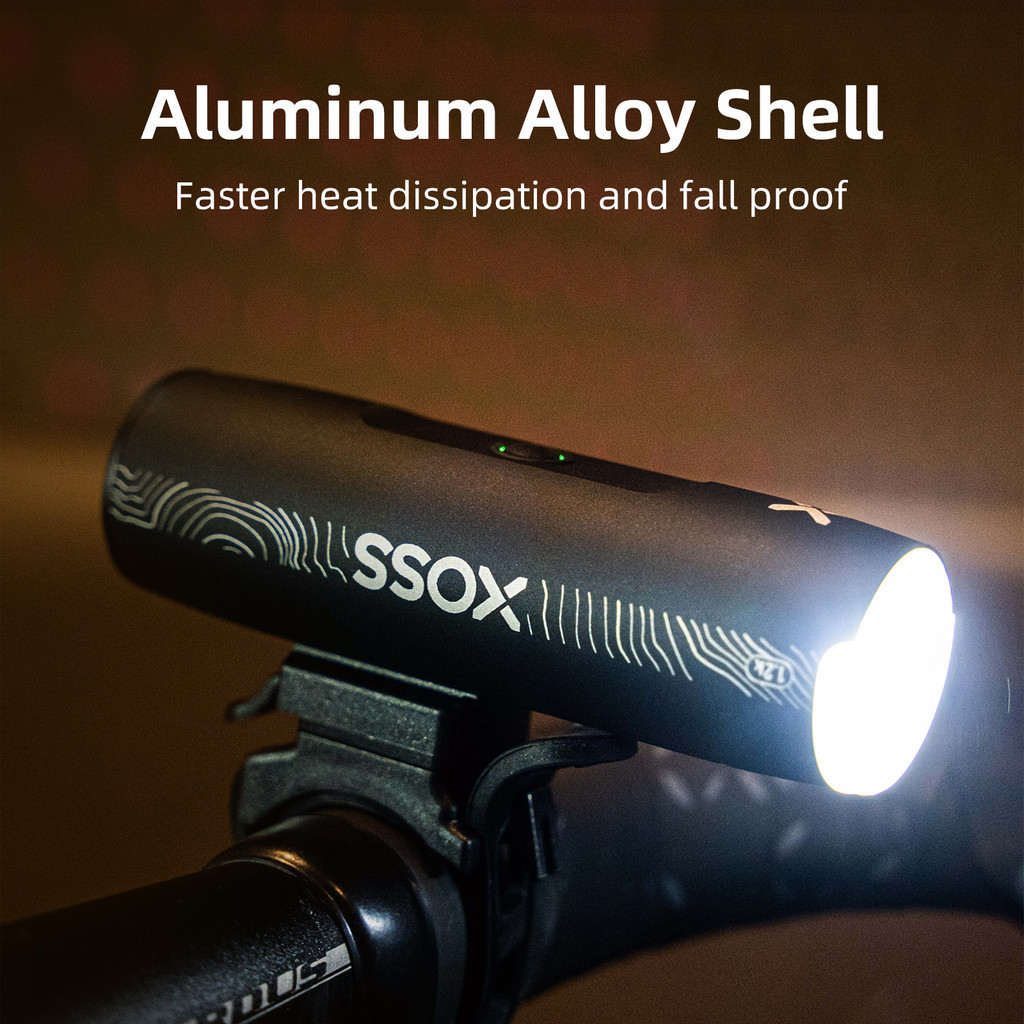 XOSS 1200 Lm Bike Light XL1200 Headlight Waterproof Type-C Rechargeable ...