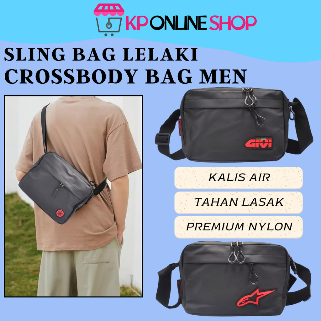 SLING BAG LELAKI MEN SLING BAG WATERPROOF BEG SILANG LELAKI MESSENGER ...