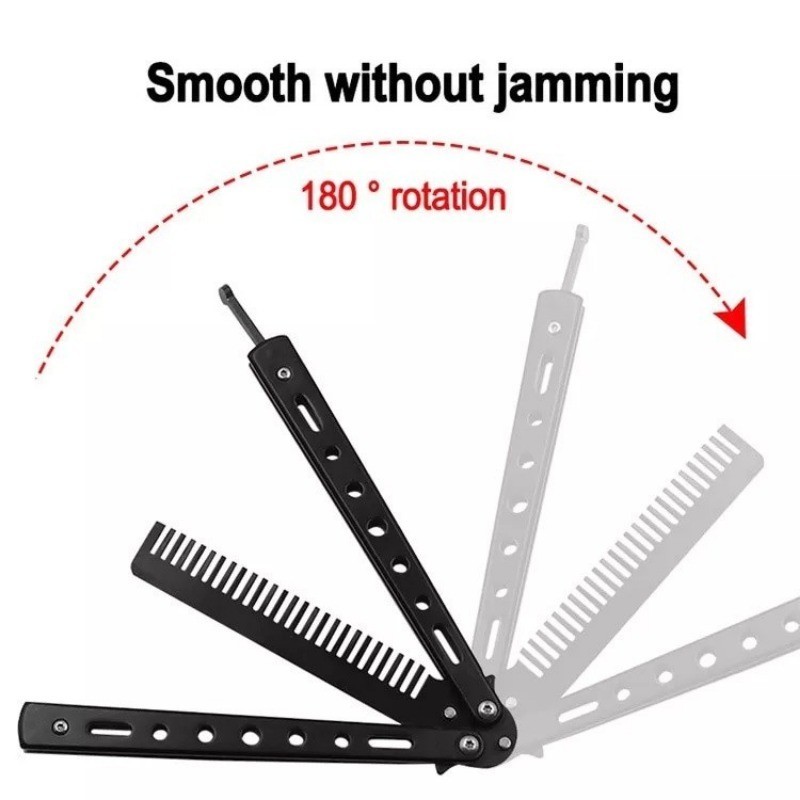 Foldable Butterfly Comb Training Practice Combs Stainless Steel ...
