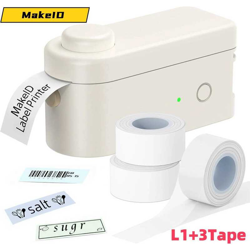 Makeid Maker Bundle Includes 3 Label Tapes, Compatible with 9~16mm ...