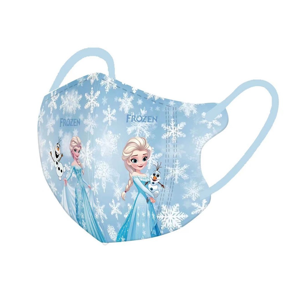 FORZEN Cute Princess Elsa 3D Mask AISHA Printed Girl Princess Anna 3 ...