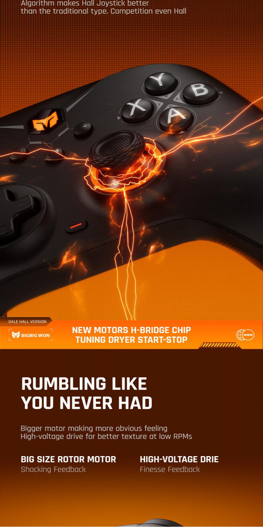 BIGBIG Won Gale Wireless Bluetooth Gaming Controllers for Switch