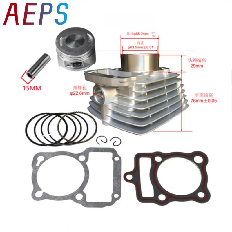 For Honda CG200 200cc 163FML Engine ATV 63.5MM Cylinder Piston Bore Kit ...