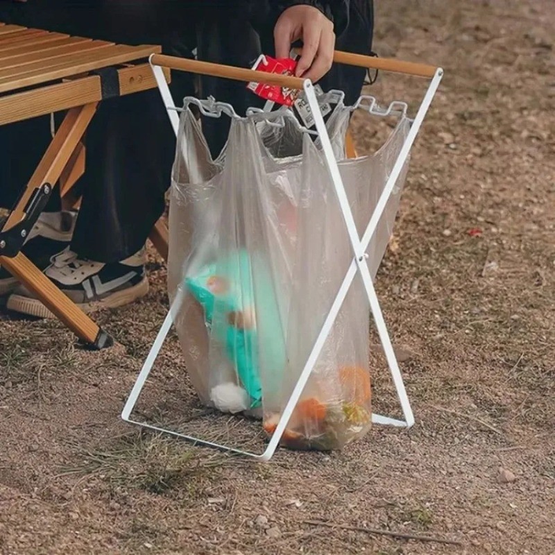 Detachable Outdoor Camping Trash Bag Rack Combination Table Adjustable ...