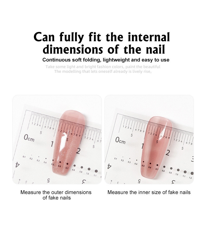 Manicure Tools Nail Tape Measure Soft Ruler Nail Special Diamond ...