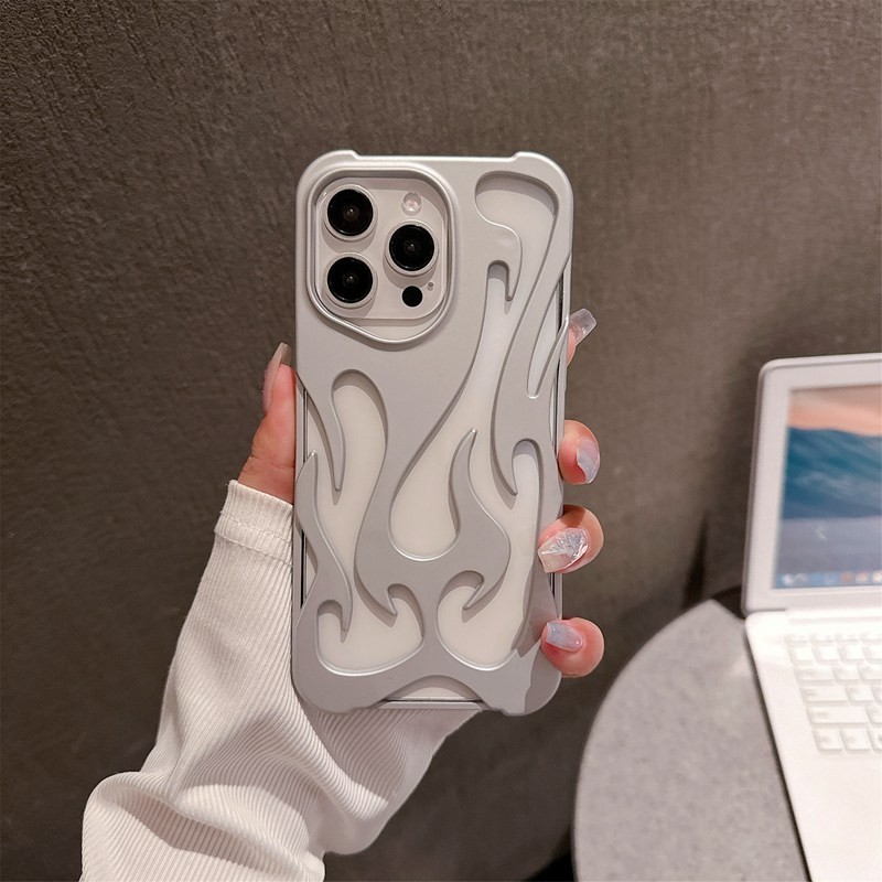 So Cool Matte Black Silver Hollow Fire Pattern Heat Radiation Cooling ...