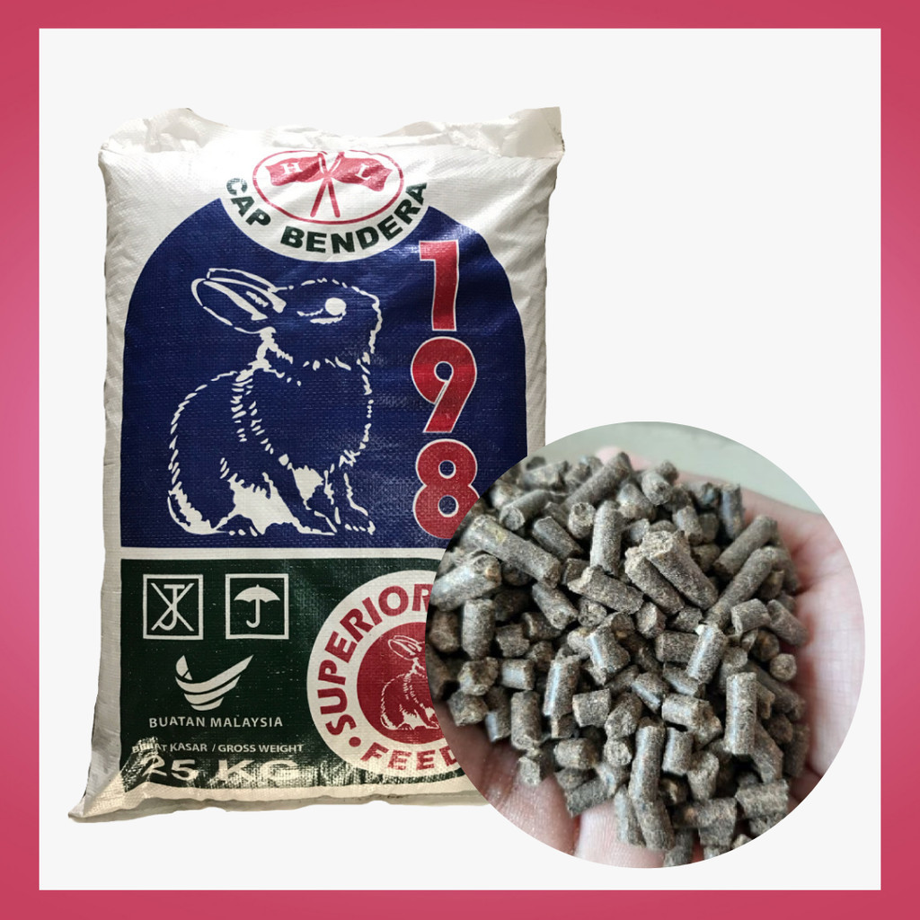 [25KG] [198] Makanan Arnab Cap Bendera / Superior Rabbit Pallet [Rabbit ...