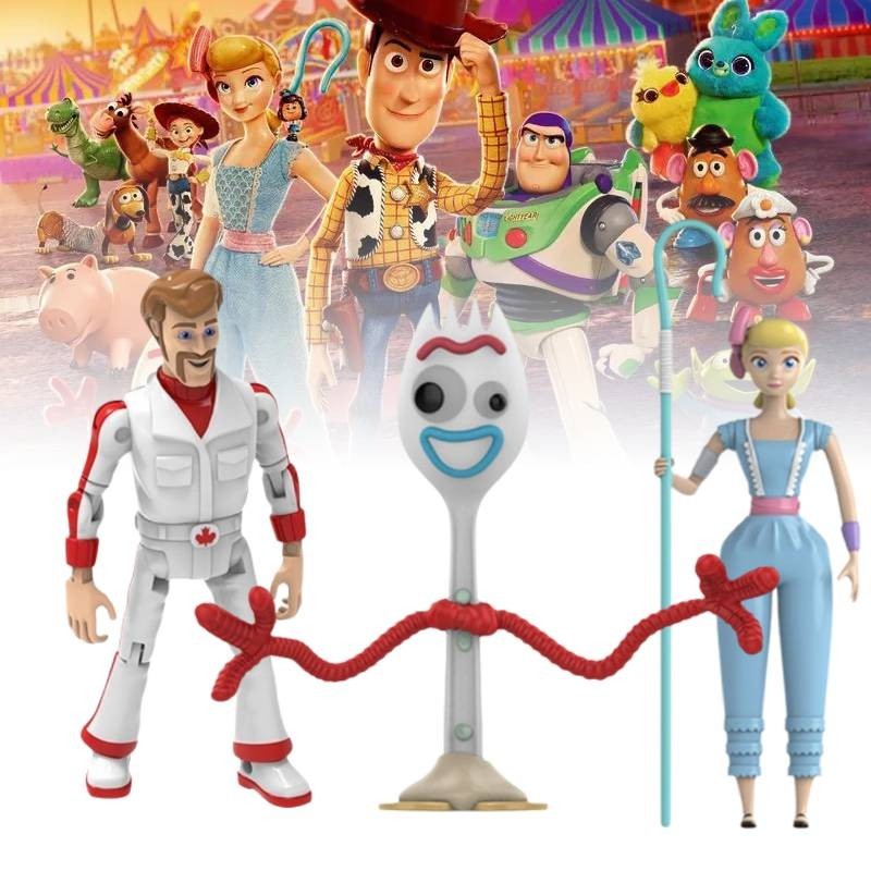 Deluxe Story Toy 4 Action Figures Woody Buzz Lightyear And Dog Spring ...