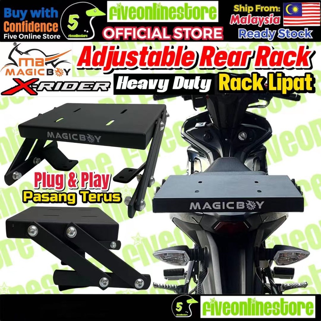 MAGIC BOY & X-RIDER Adjustable Monorack Rear Rack RSX Y15ZR LC135 Y16 ...