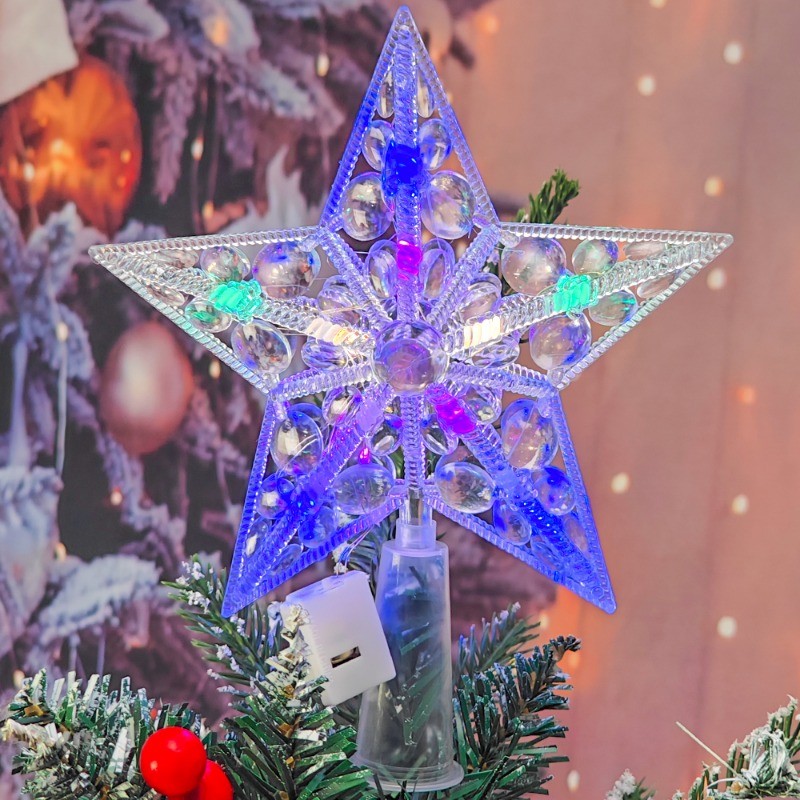 Led Christmas Glowing Tree Topper Stars Lamp - Colorful, Durable ...