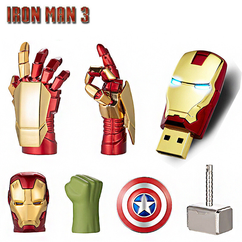 Iron Man set Style USB Flash Drive 128GB/64GB/32GB/16GB/8GB U Disk