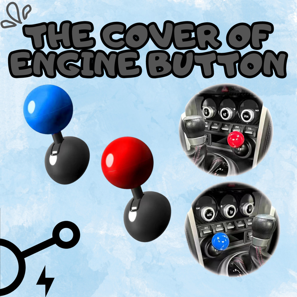 Car Ball Shape One-button Start Lever Car Start Button Cover Bentuk ...