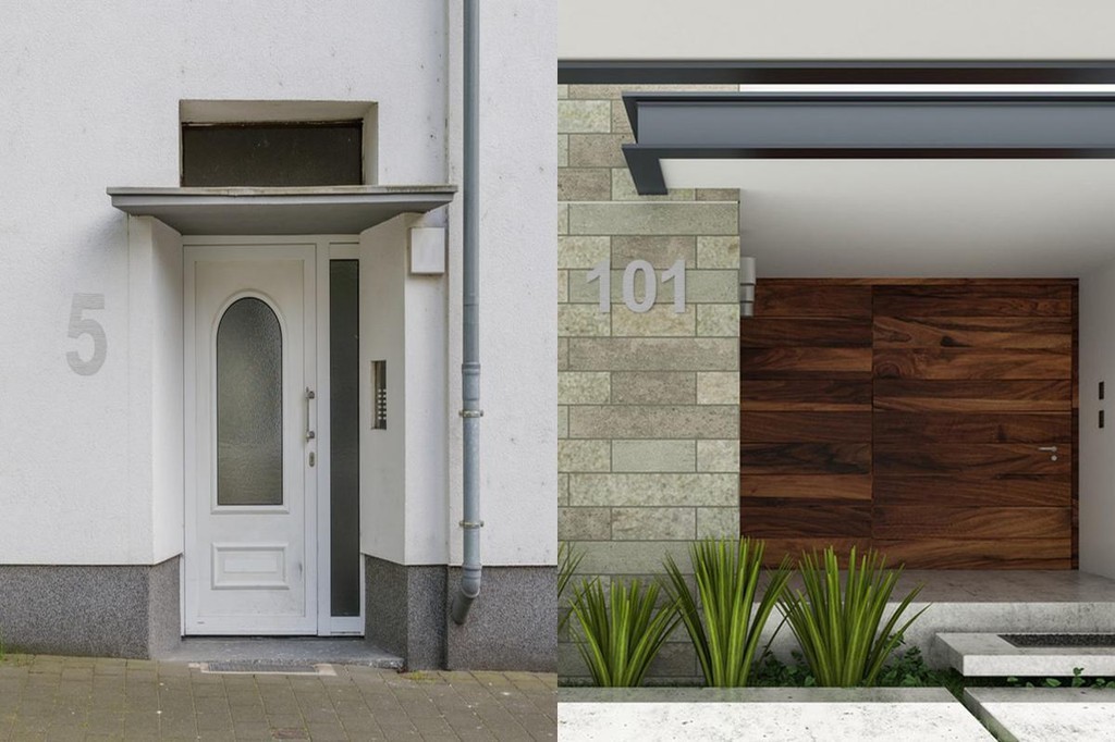 YQ.B Stainless Steel House Numbers Weatherproof Address Numbers Modern ...