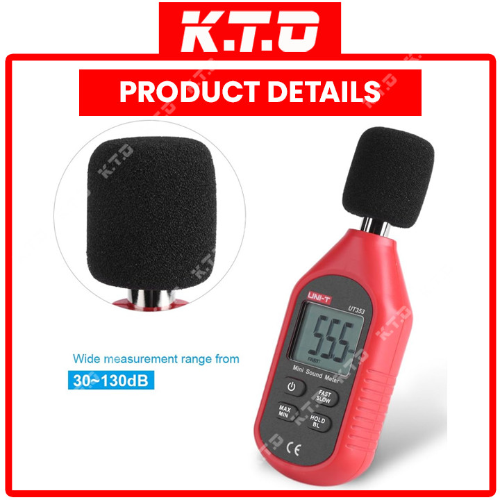 UNI-T UT353 Mini Sound Level Meter LCD Display Digital Noise Measuring ...