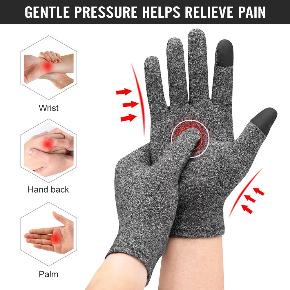 Arthritis Gloves, Full Hand Compression Touchscreen Finger for Carpal ...