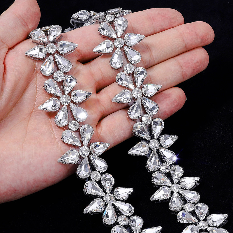 Qiao Iron-On Crystal Rhinestone Trim (1 Yard) | Shopee Malaysia