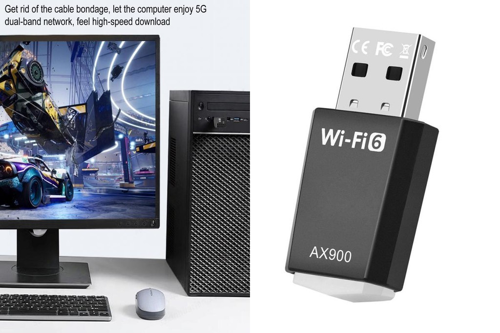 Greenbox- High-speed Wireless Adapter Wifi6 Compatible Usb Adapter High ...