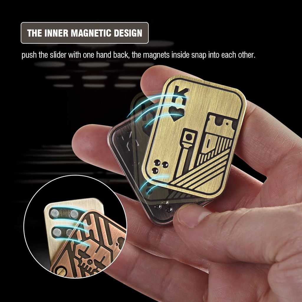 1PC Fidget Toy Adult Mens Irritable Table Toy EDC Metal Fidget Slider ...