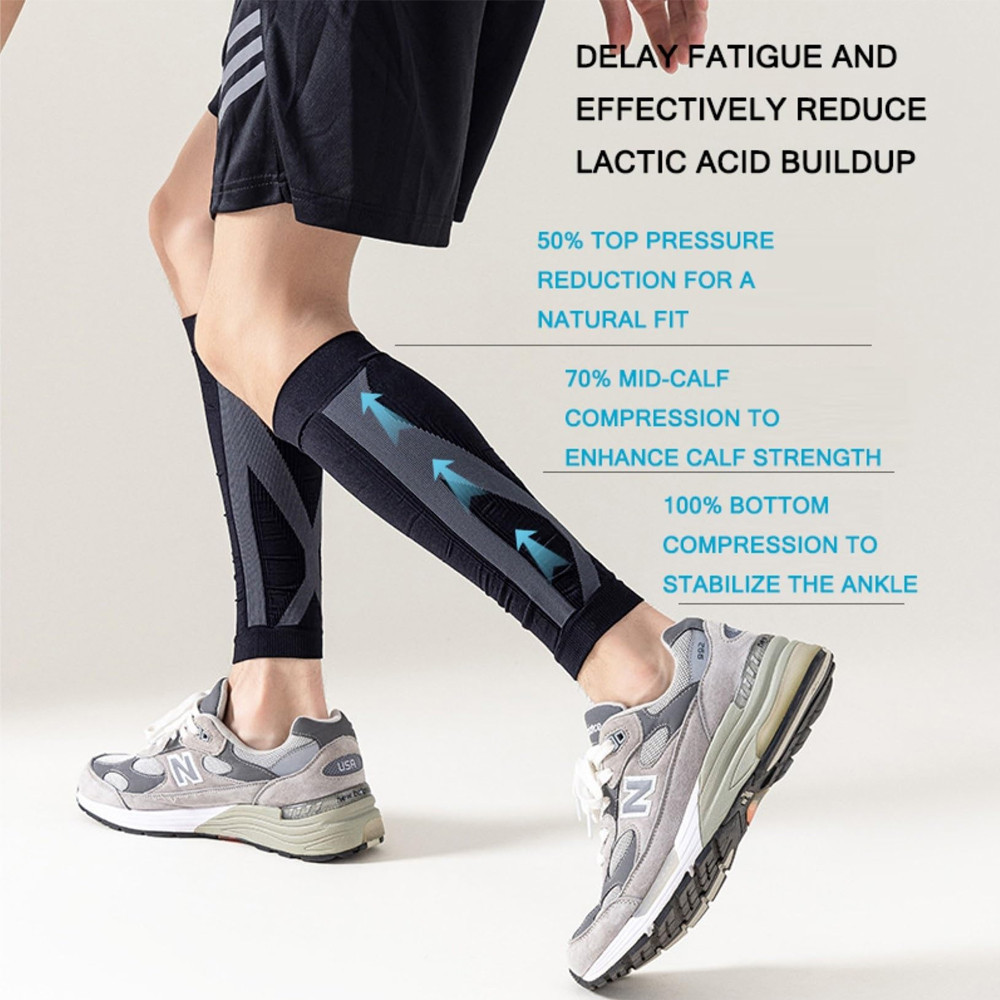 1Pair Compression Sleeves,Prevents Calf &Shin Splint,Relieves Lower Leg ...