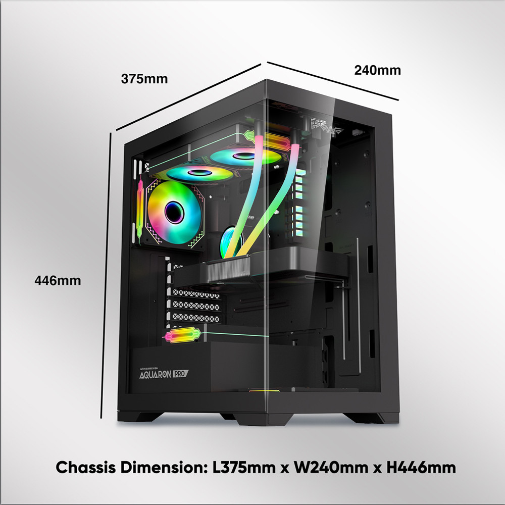 Armaggeddon Aquaron Pro ATX Transparent view Gaming Casing Chassic PC ...