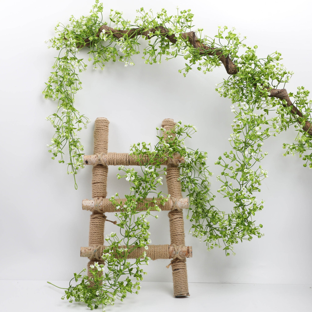 175cm Gypsophila Artificial Vine Plastic Fake Plant Flowers rattan ...