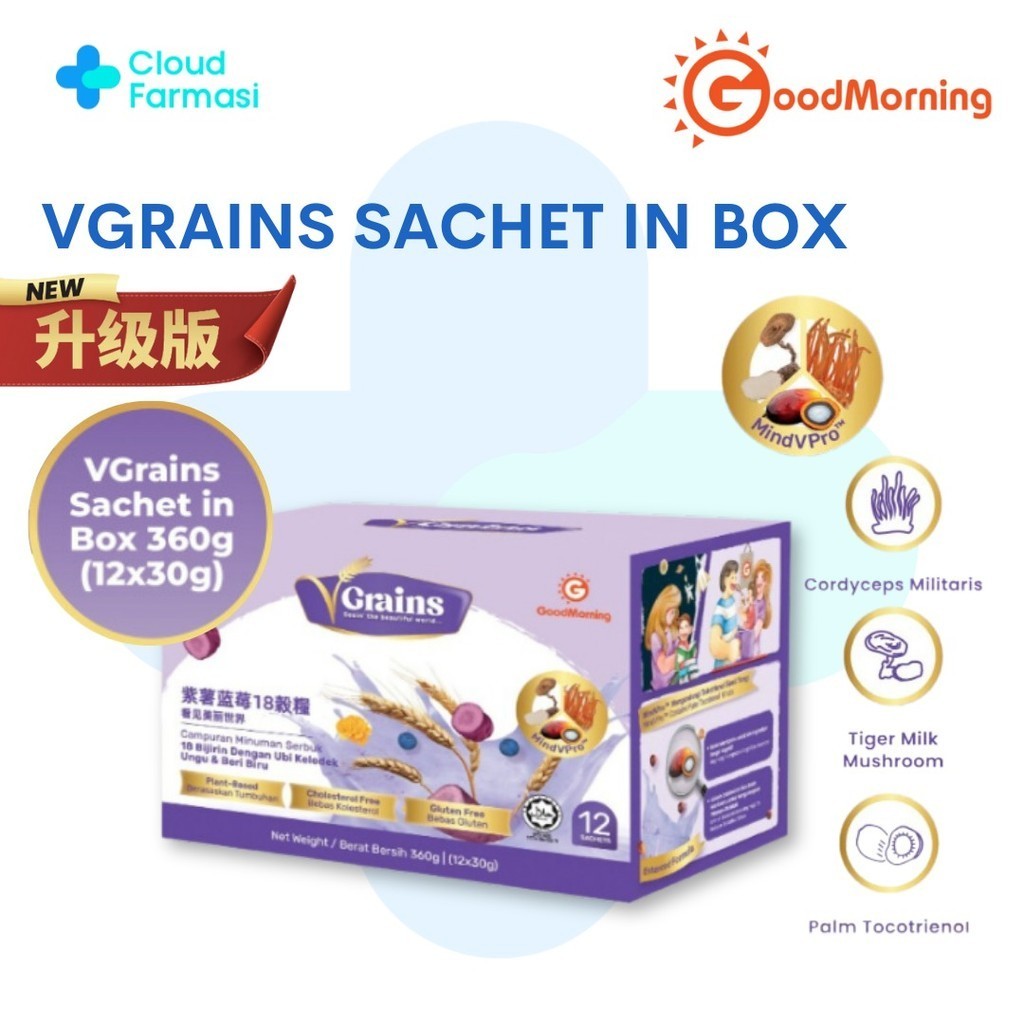 Good Morning VGrain Sachet Plant-Based Complete Nutrition - 12 x 30g ...