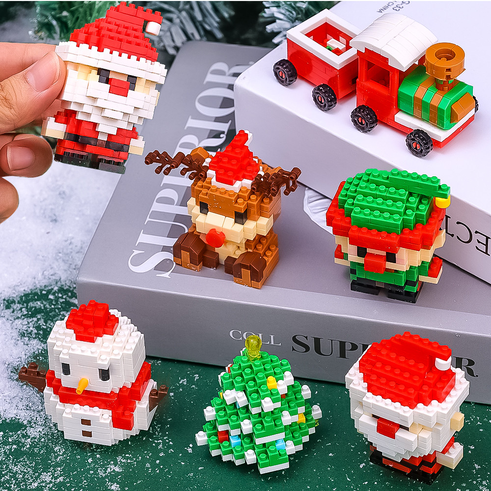 Santa Claus Reindeer Puzzle Assembling Block - Children DIY Christmas ...
