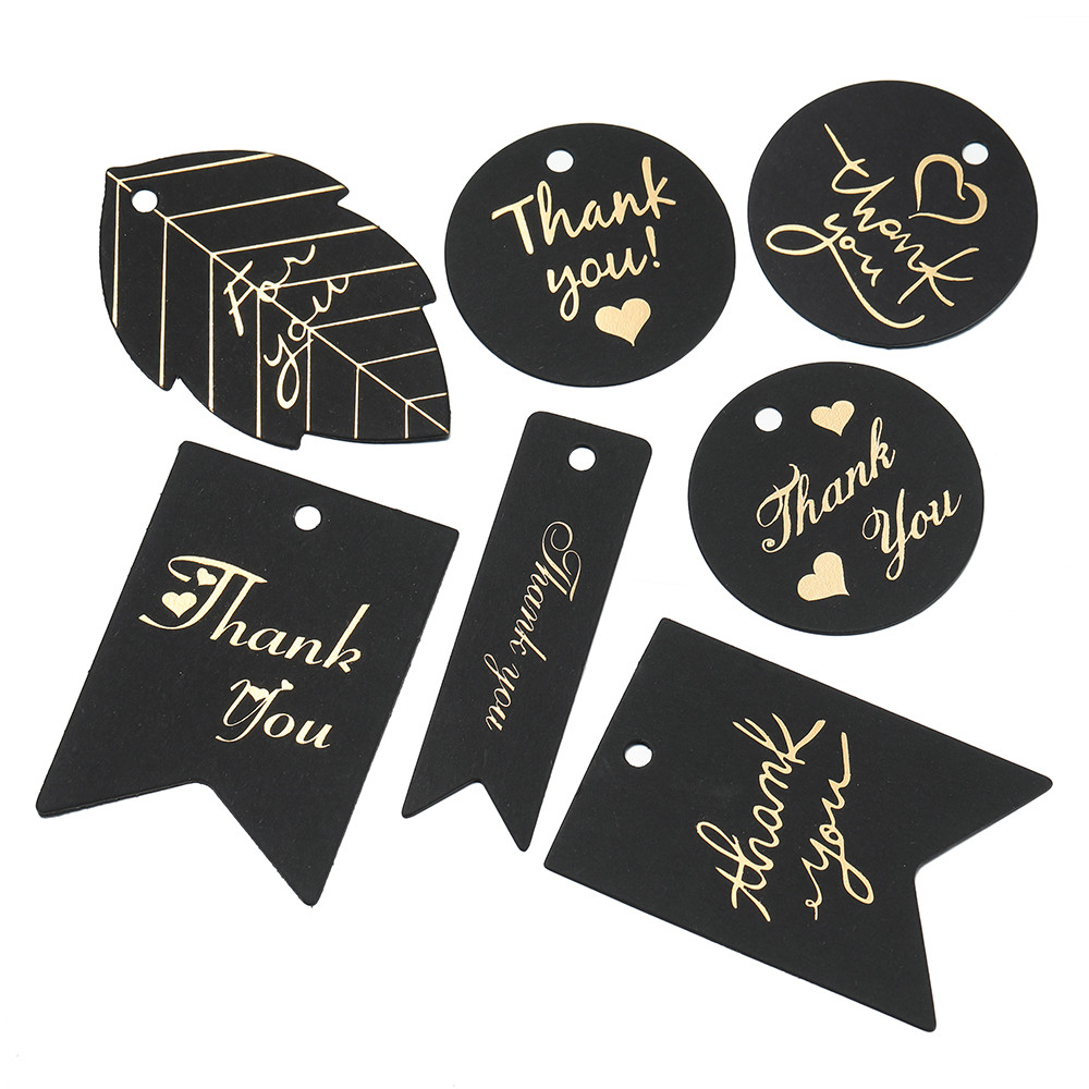 St. kunkka 50Pcs Packaging Labels Gilding Handmade Tags Multi-Shape ...