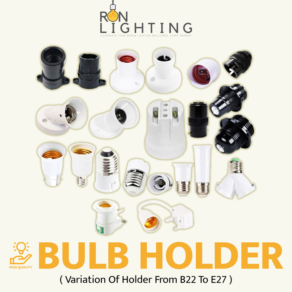 Socket Lamp Bulb Holder E14 E27 B22 ES BC Batten Holder Wedge Holder ...