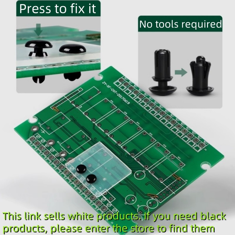 R2024-R6080 R Type Nylon Plastic Press Rivet Standoff Clip Expansion ...