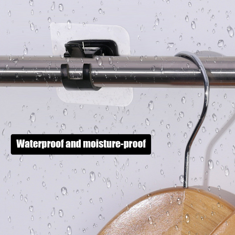 Telescopic Rod Retainer Bracket - Thickened, Self-Adhesive, Adjustable ...