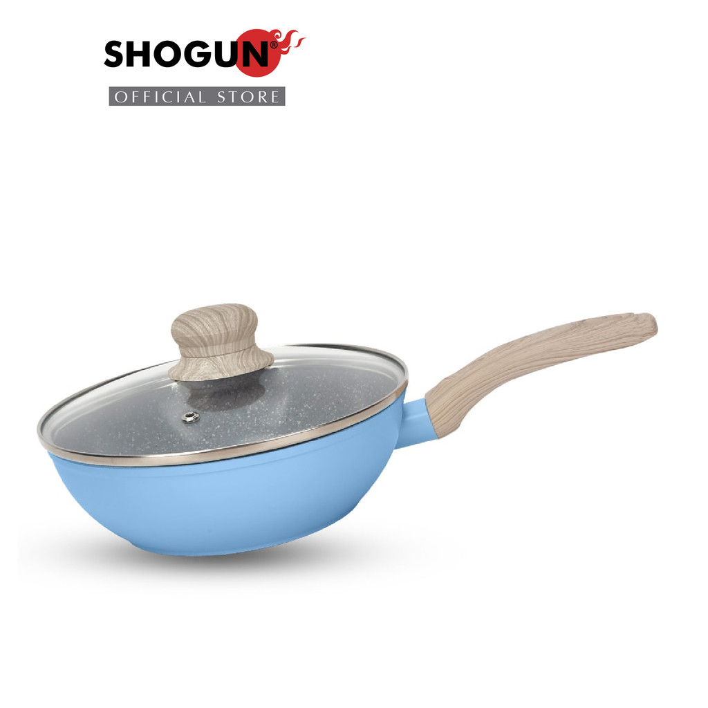 Shogun Mini Ceragan Ceramic 20 x 6.5cm Non-stick Wok with Glass Lid, 1 ...