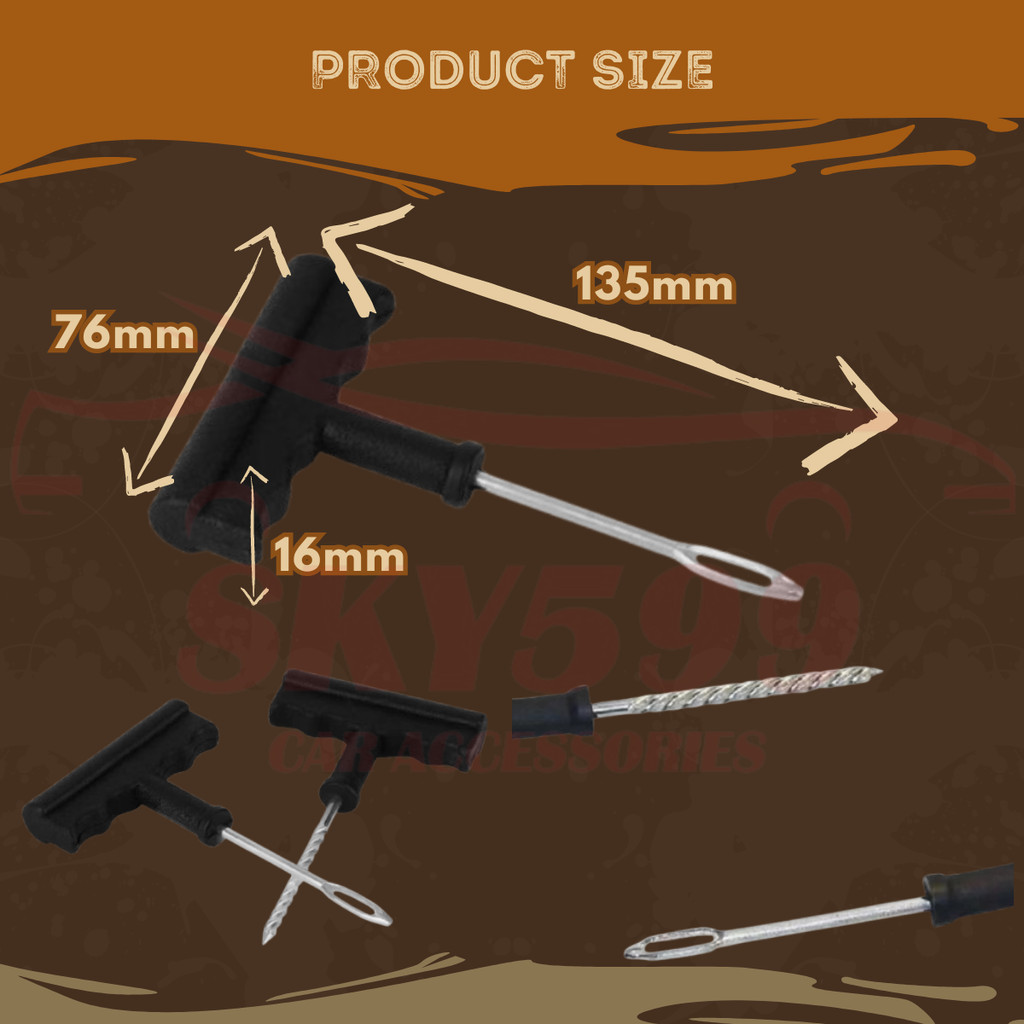 Car Motorcycle Self Vulcanizing Tubeless Tyre Puncture Repair Kit